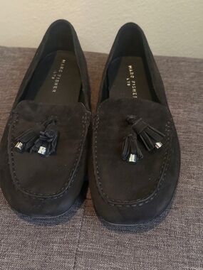 Marc Fisher Suede Layney Driving Tassel Loafers
